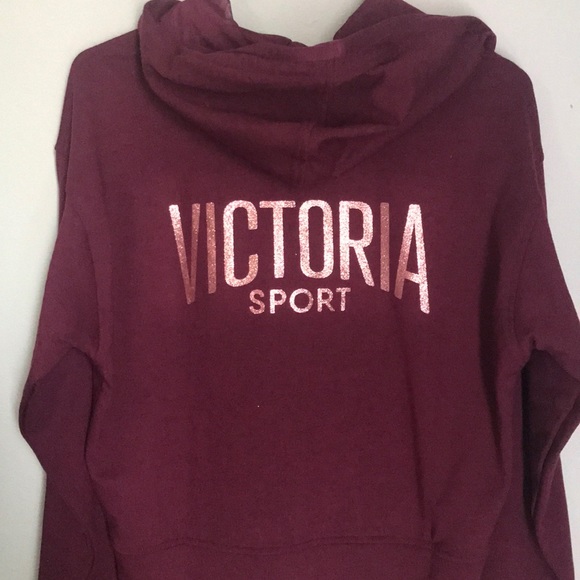Victoria's Secret Tops - New w/o Tags VS Sport Burgundy Hoodie. Size small